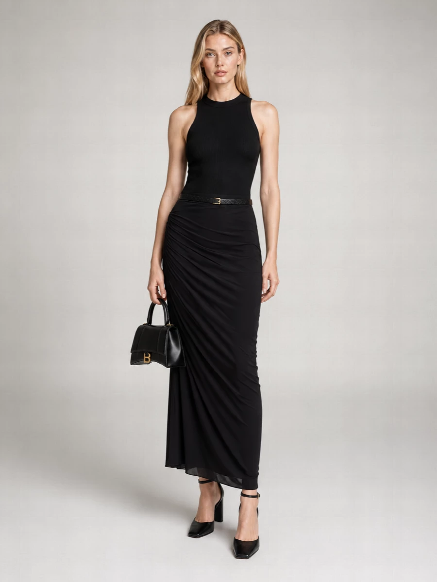 Alaïa Ribbed Sleeveless Halterneck Bodysuit