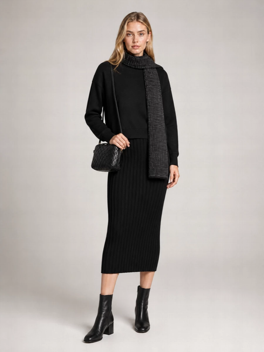 Vince Wool Cashmere Cropped Turtleneck Sweater