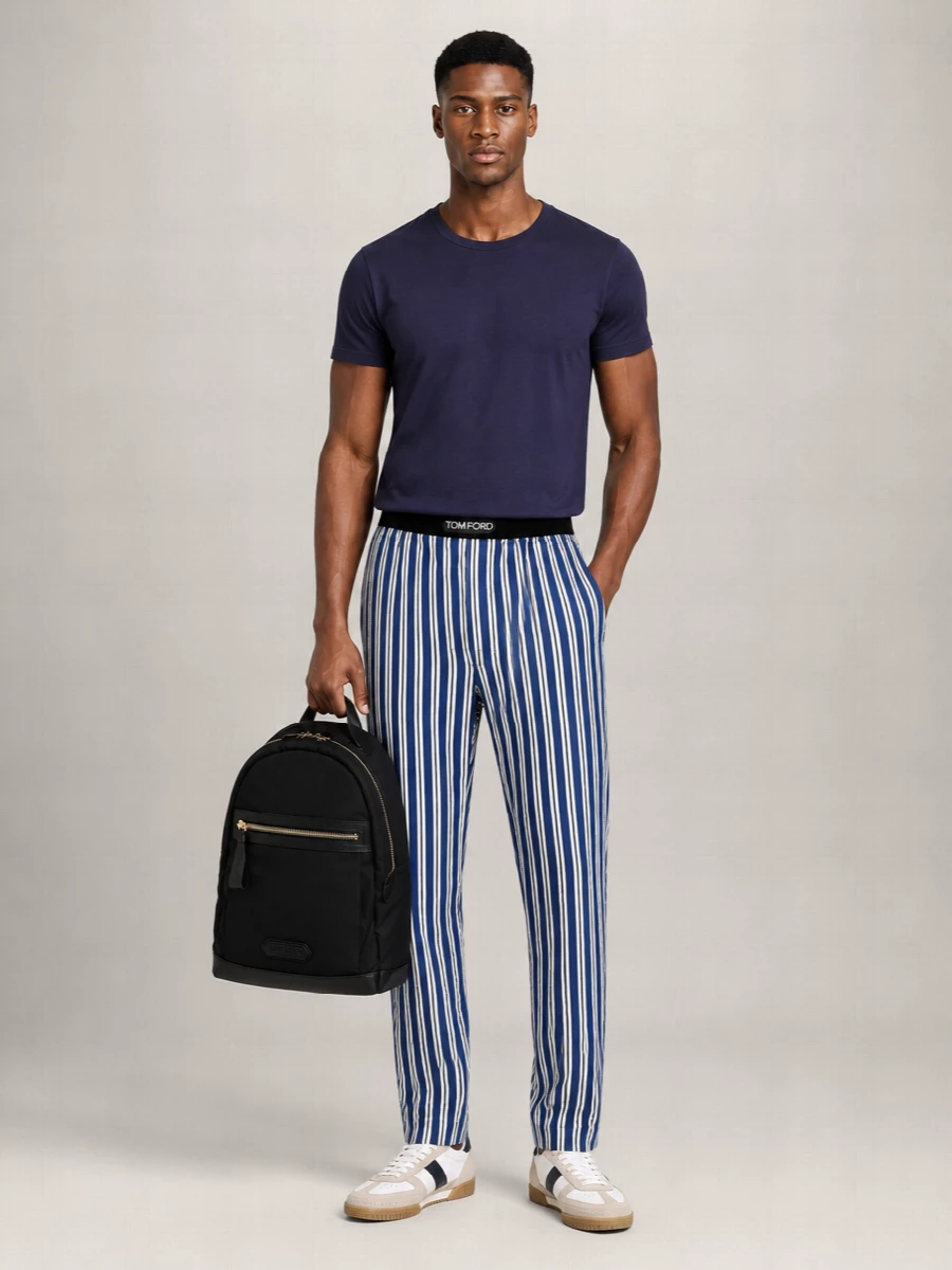Tom Ford Silk Printed Straight-Leg Trousers