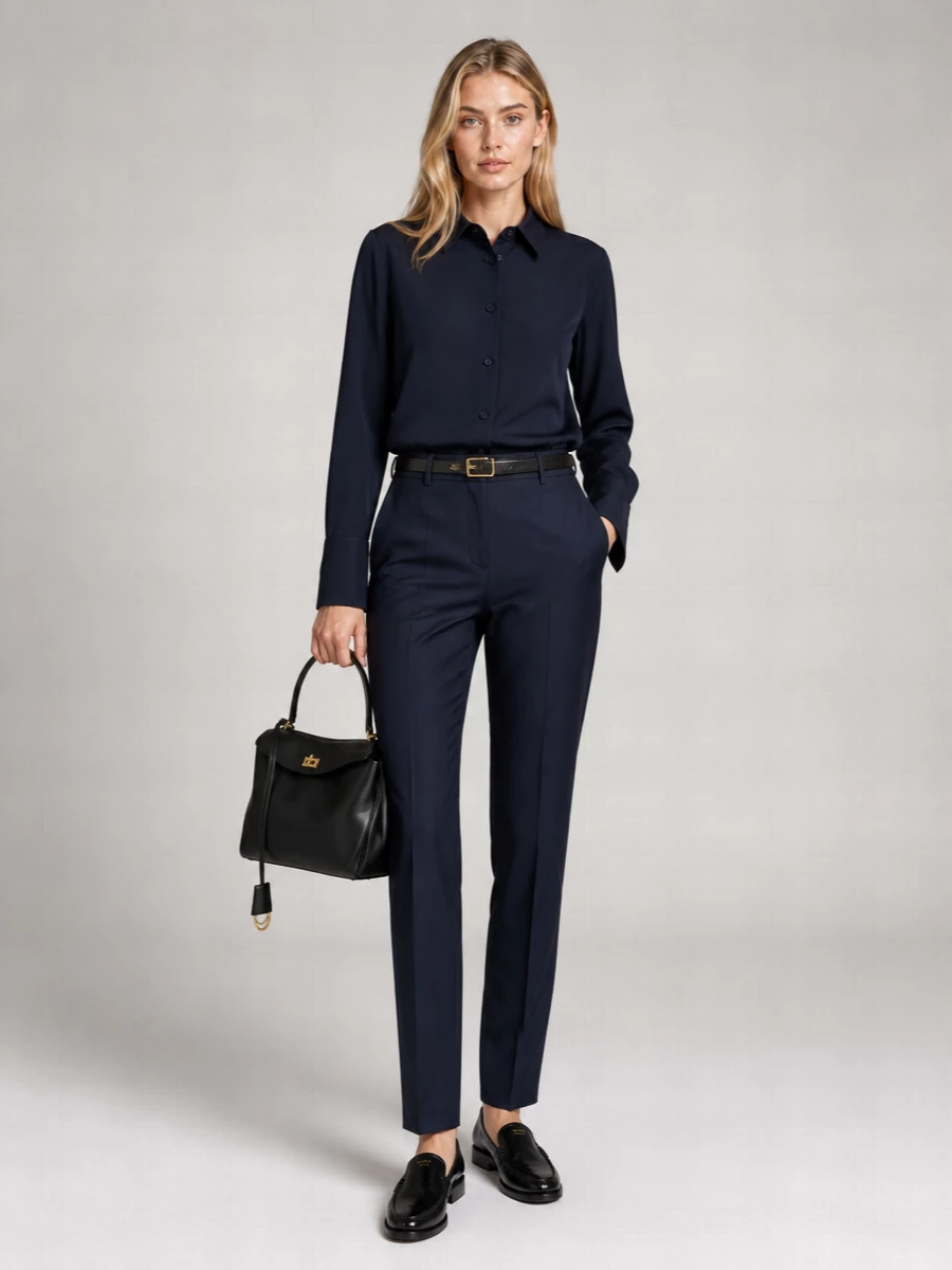 Max Mara Silk Long-Sleeve Asymmetric Shirt