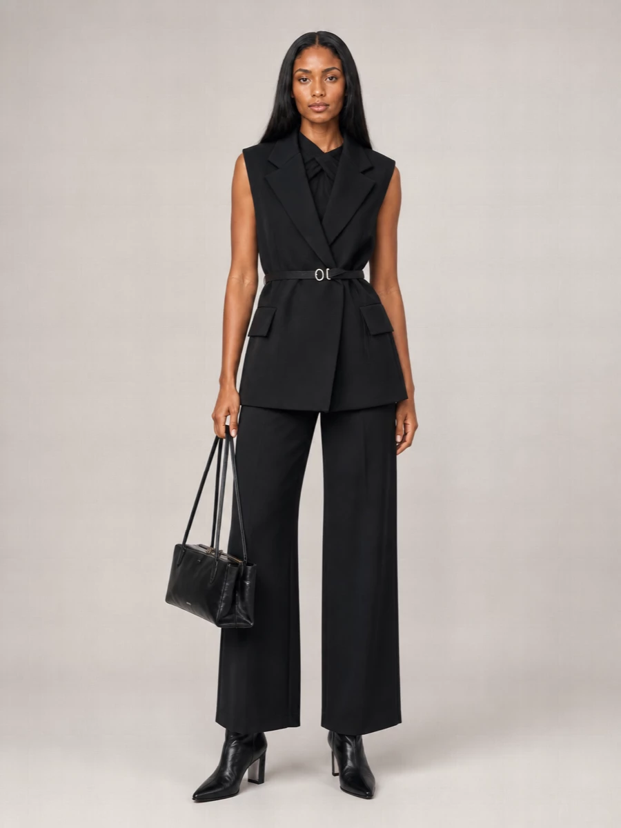 Jil Sander Wool Belted Vest