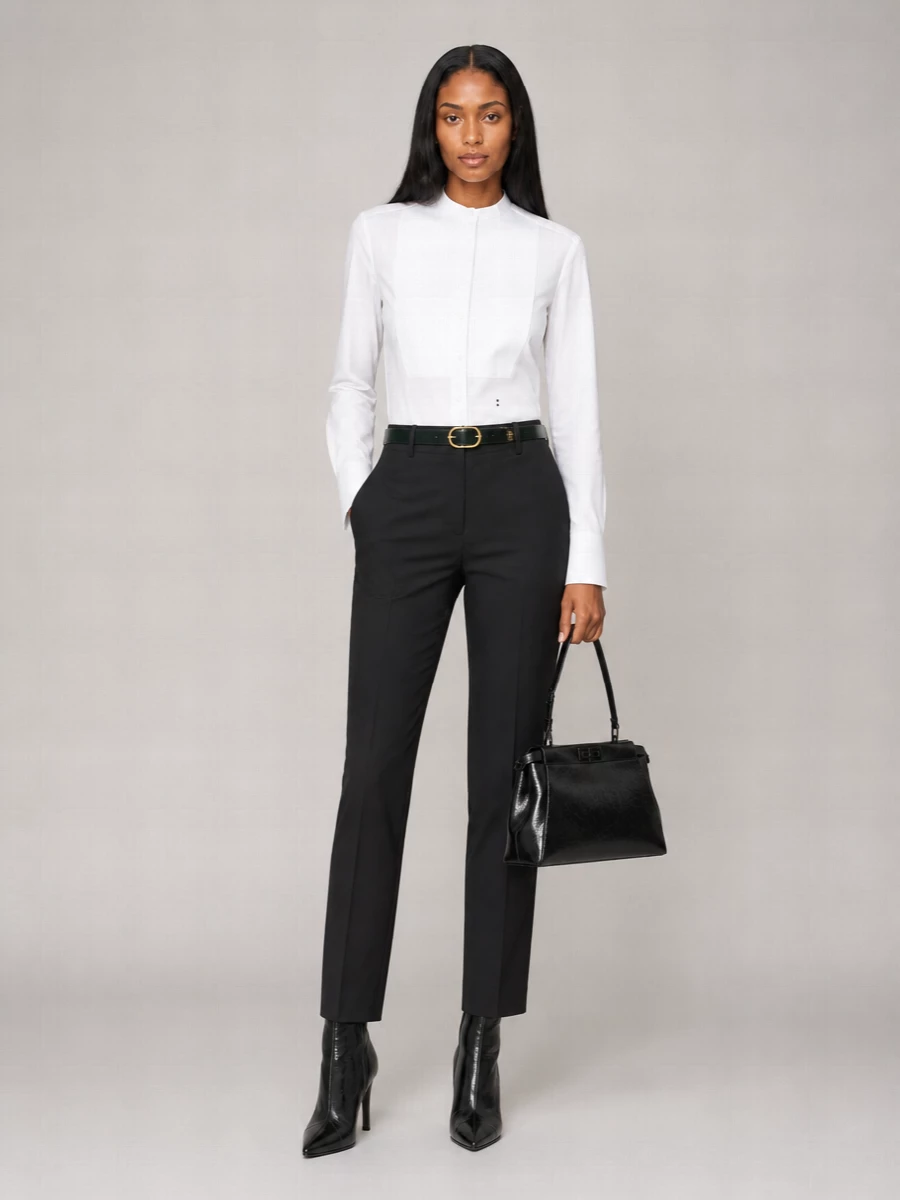 Fendi high-rise straight-leg suit trousers