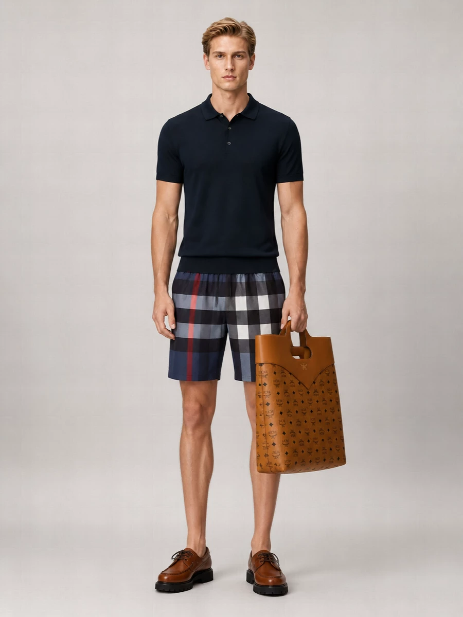 Mcm Printed Canvas Tote Bag
