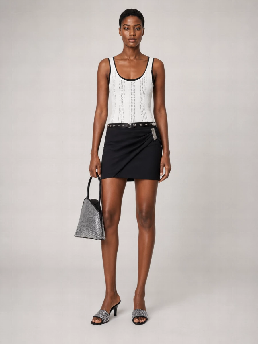 The Attico Cotton Ribbed Tank Top