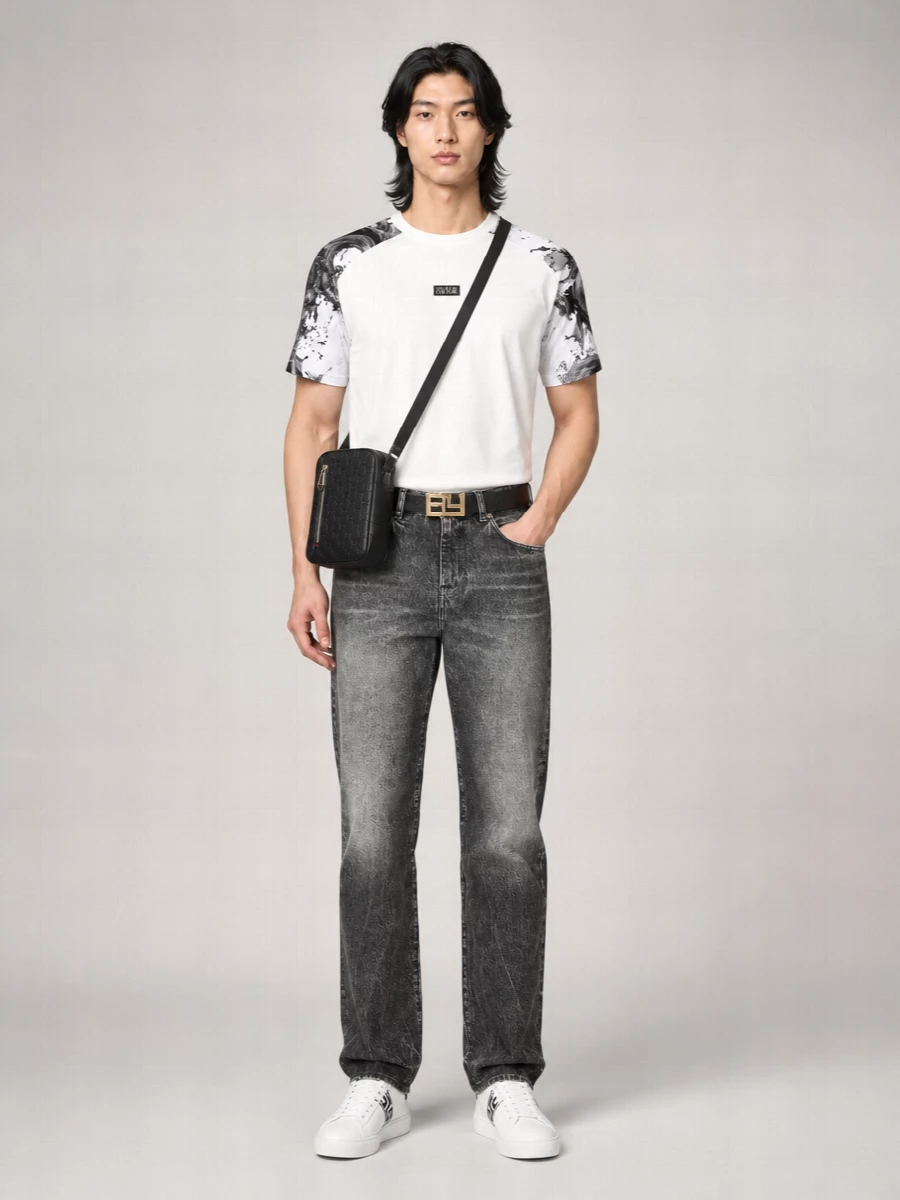 Versace Jeans Couture Logo-Plaque Cotton T-Shirt
