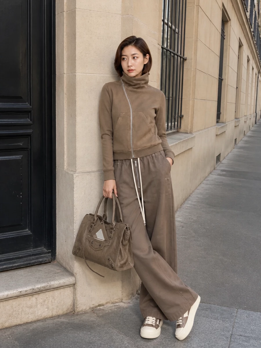 Rick owens drkshdw wide leg pants outfit