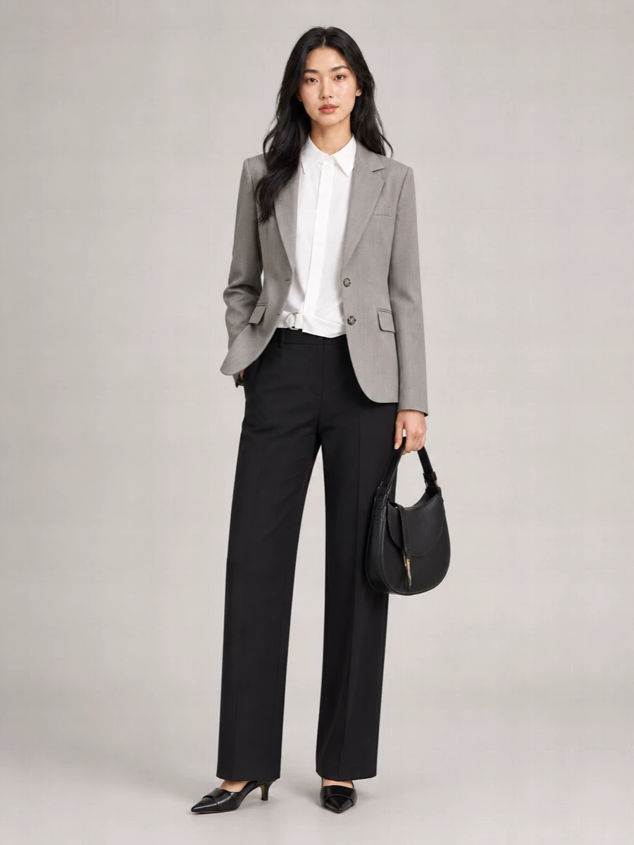 Loewe Wool Single-Breasted Belted Blazer