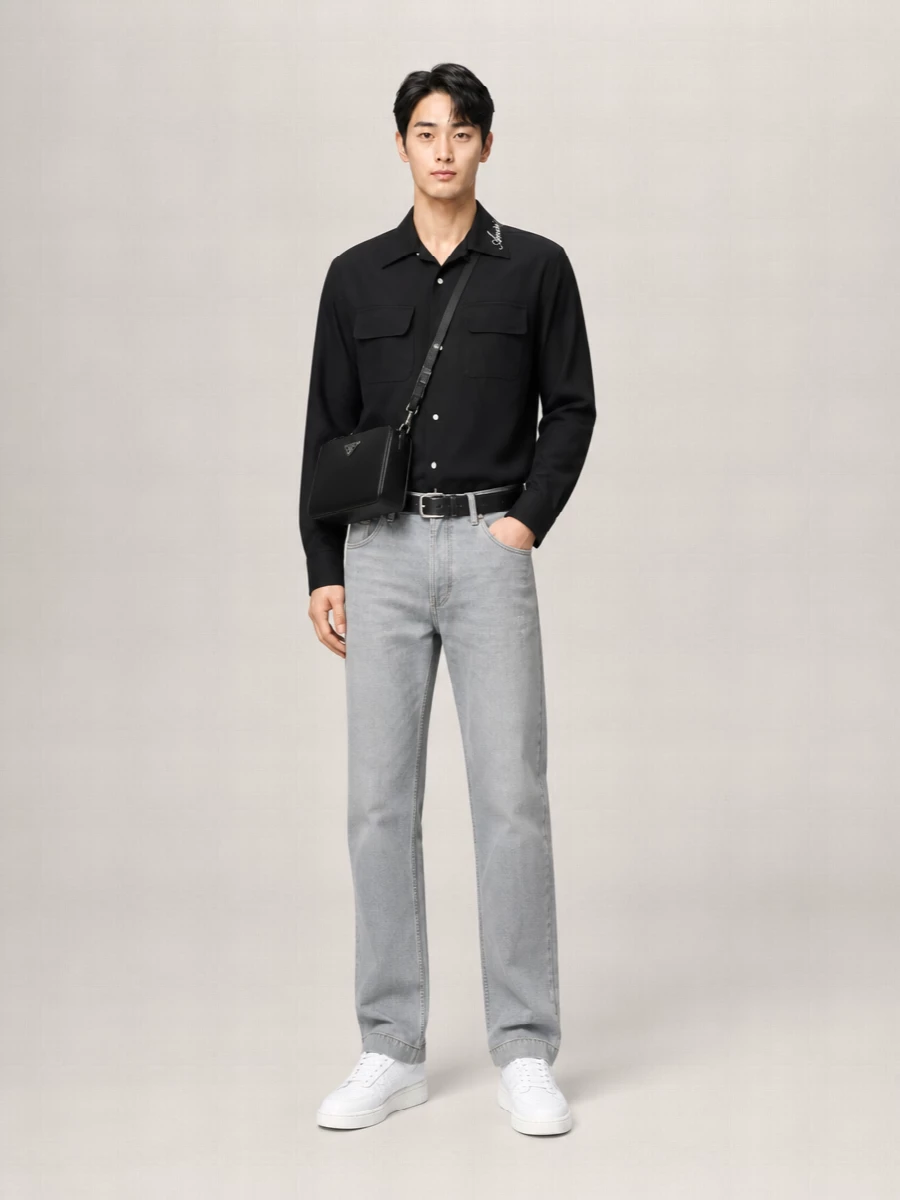 Amiri Polyester Shirt With Chest Pockets And Embroidered Detail