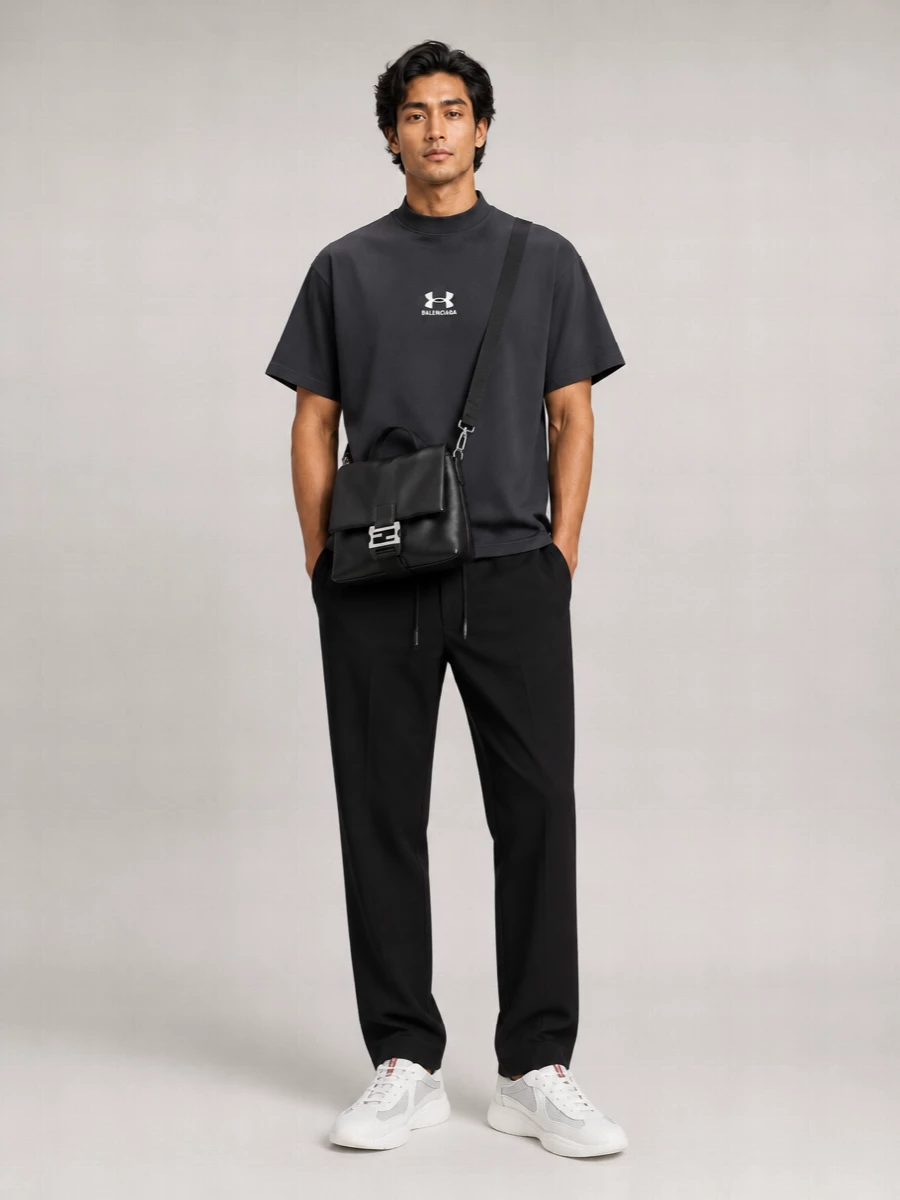 Fendi Leather Messenger Bag