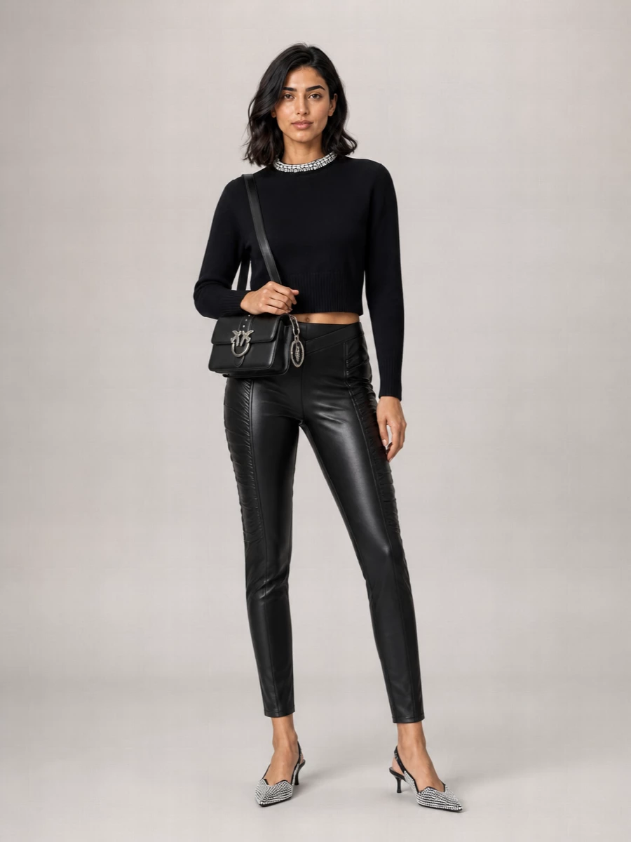 Pinko Cashmere Wool Crewneck Sweater