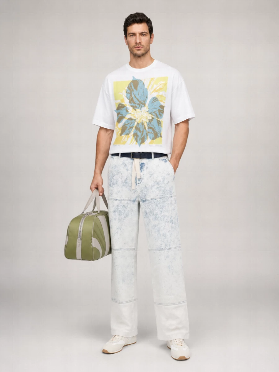 Dries Van Noten Cotton Drawstring Wide-Leg Jeans