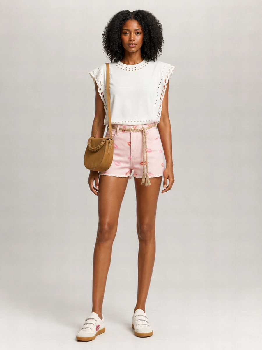 Isabel Marant Etoile Printed Denim Knee-Length Shorts