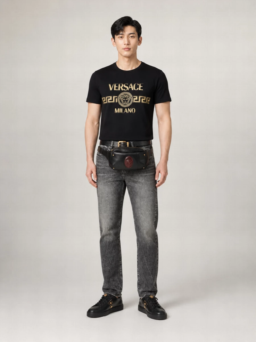 Versace Logo Print T-Shirt