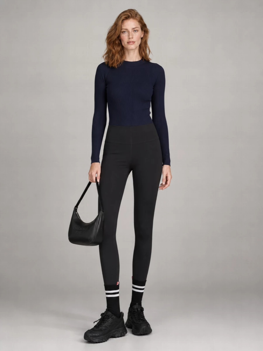 Moncler Grenoble High-Rise Ankle-Length Stretch Leggings