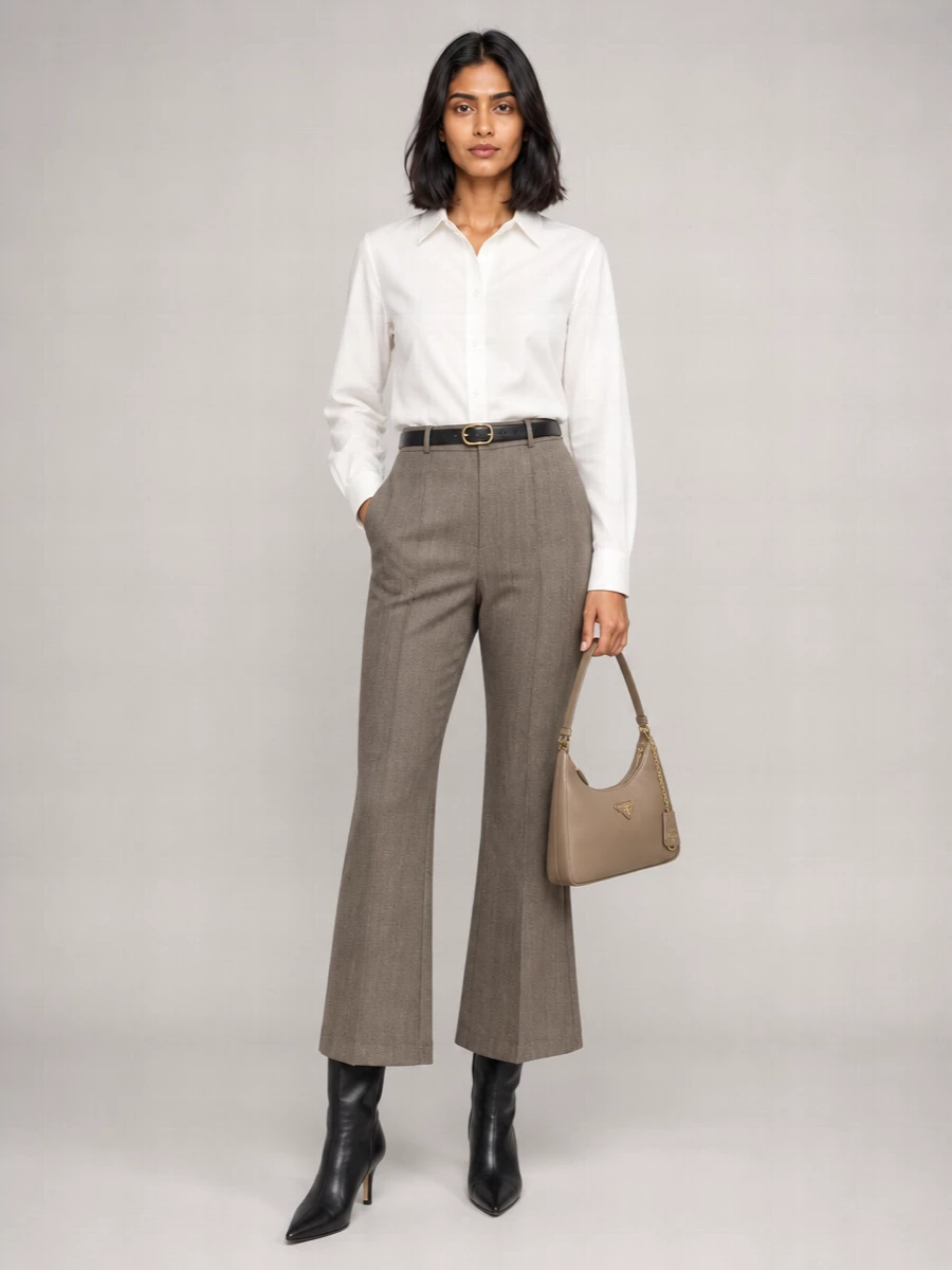 The Frankie Shop wool flared trousers