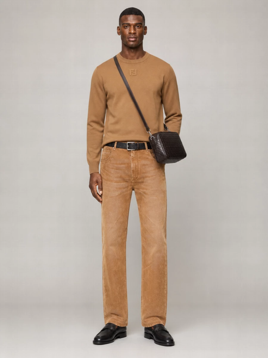 Fendi Denim Straight-Leg Trousers