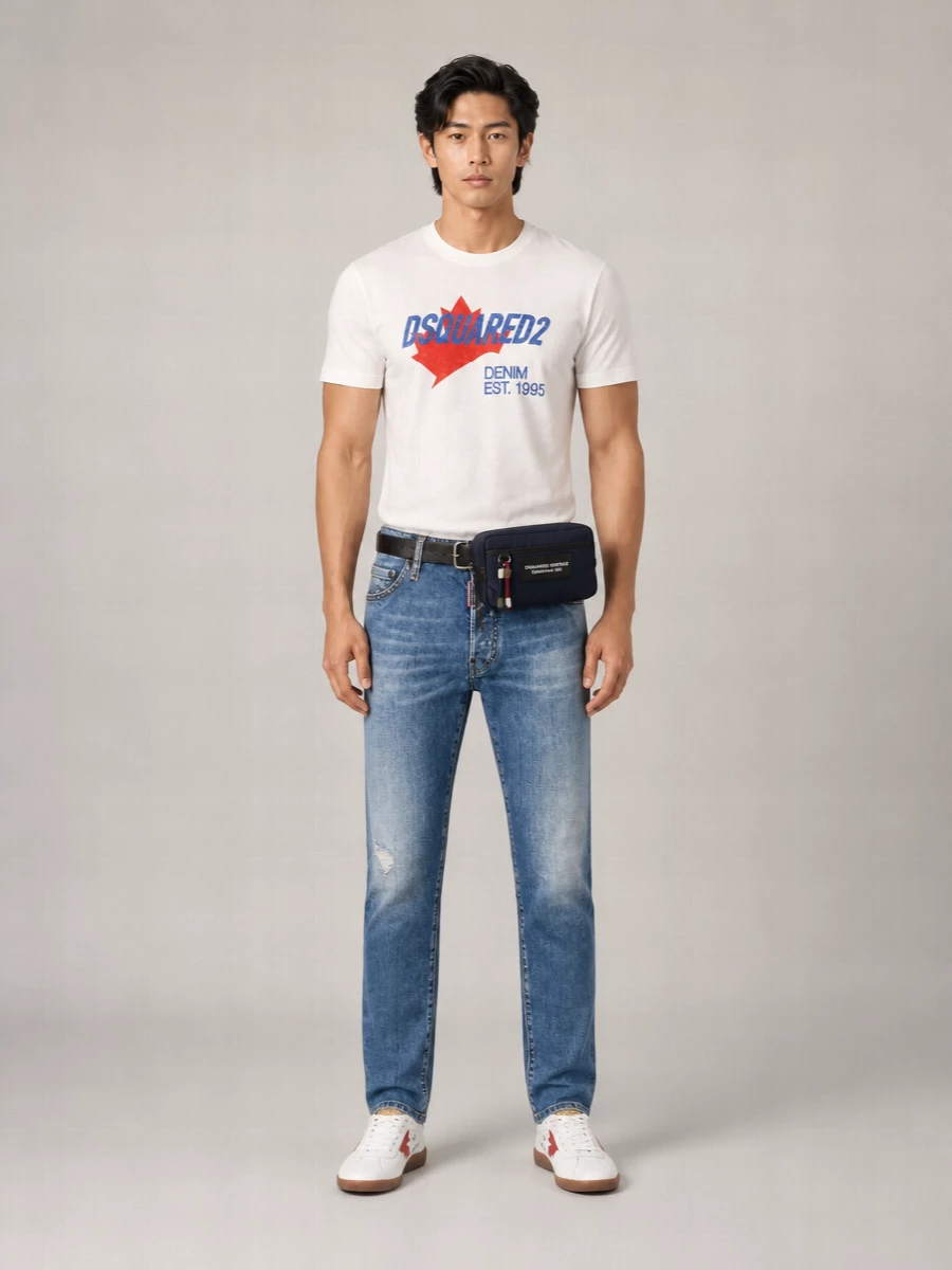 Dsquared2 Leather Low-Top Sneakers
