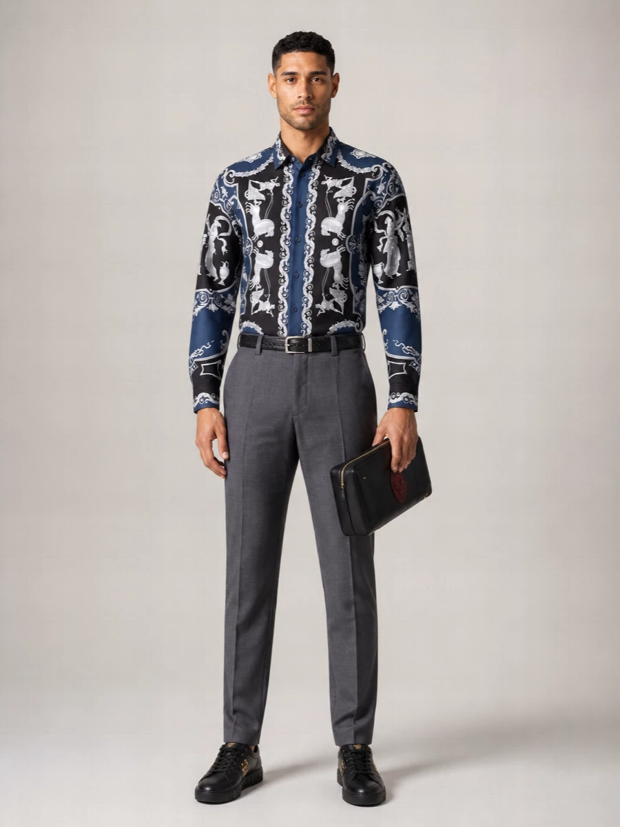 Versace Silk Pattern Shirt