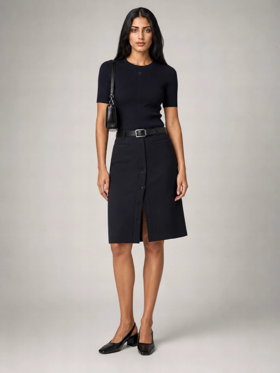 Courrèges Midi A-Line Skirt