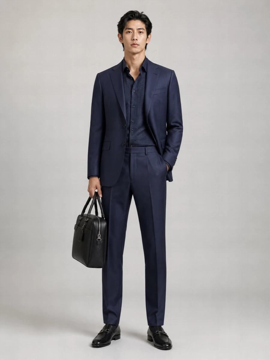 Zegna Single Breasted Wool Coat