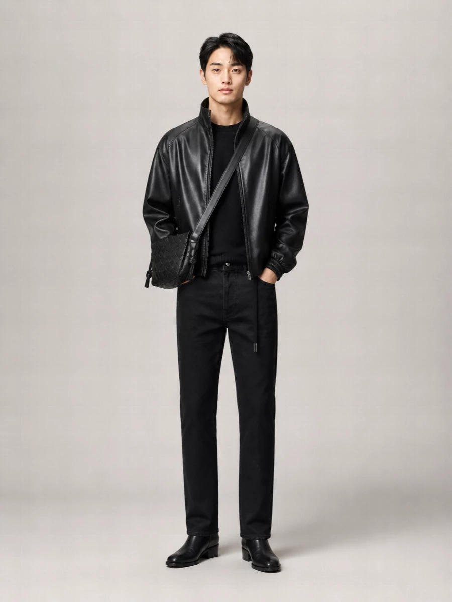 Acne Studios Lamb Leather Regular-Fit Bomber Jacket