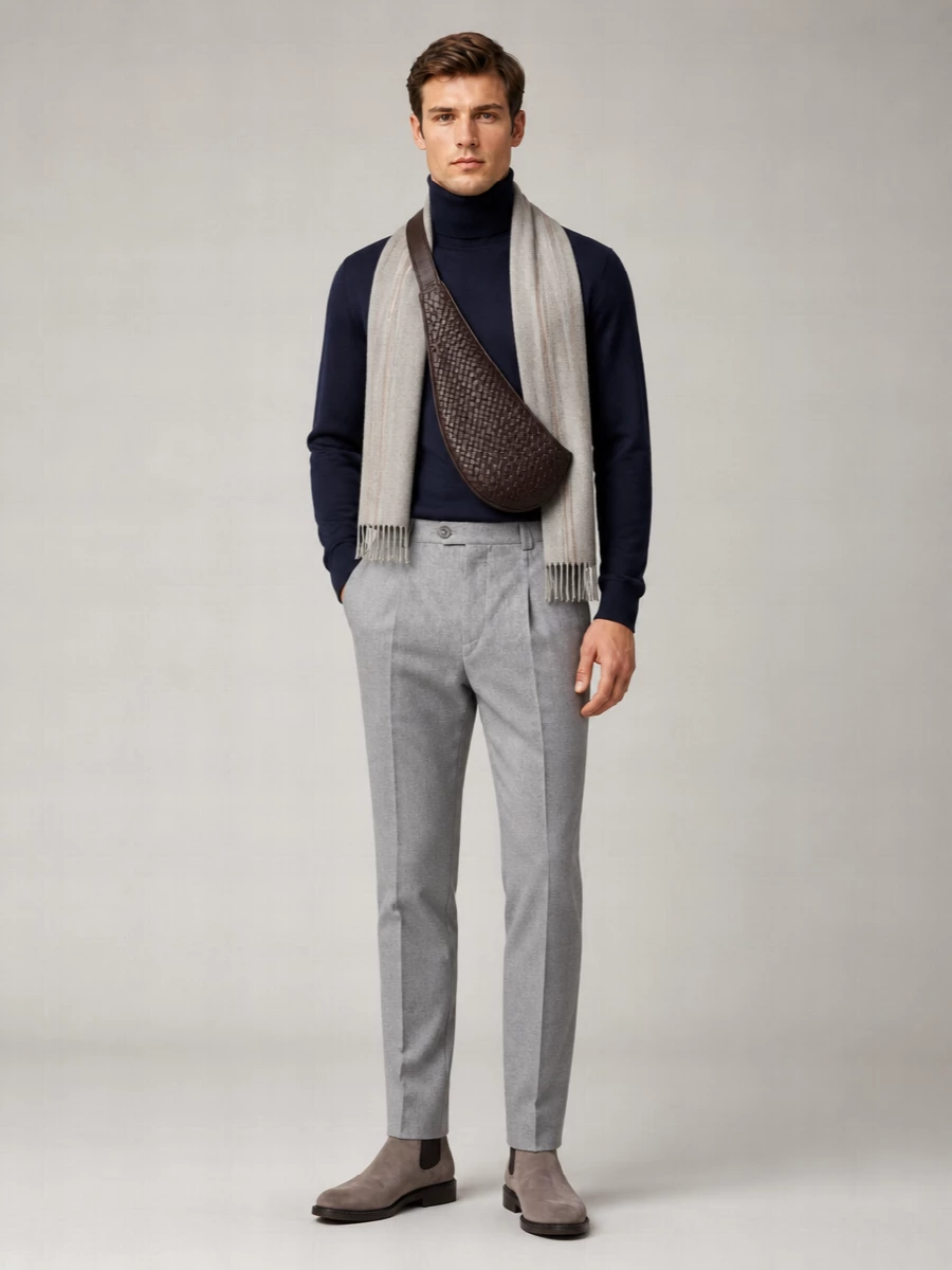 Brunello Cucinelli Cashmere Wool Ribbed Turtleneck Sweater