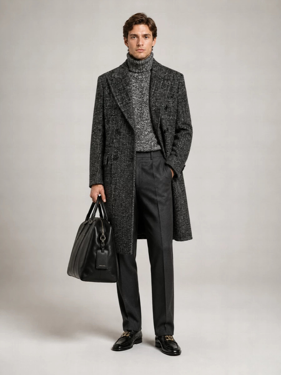 Dolce&Gabbana Double Breasted Wool Blend Coat