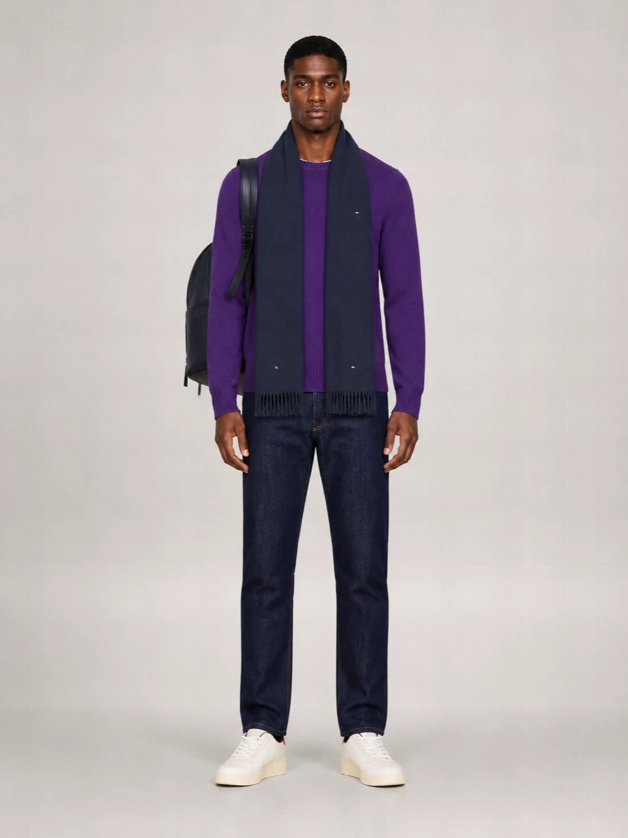 Tommy Hilfiger lambswool ribbed crew neck jumper