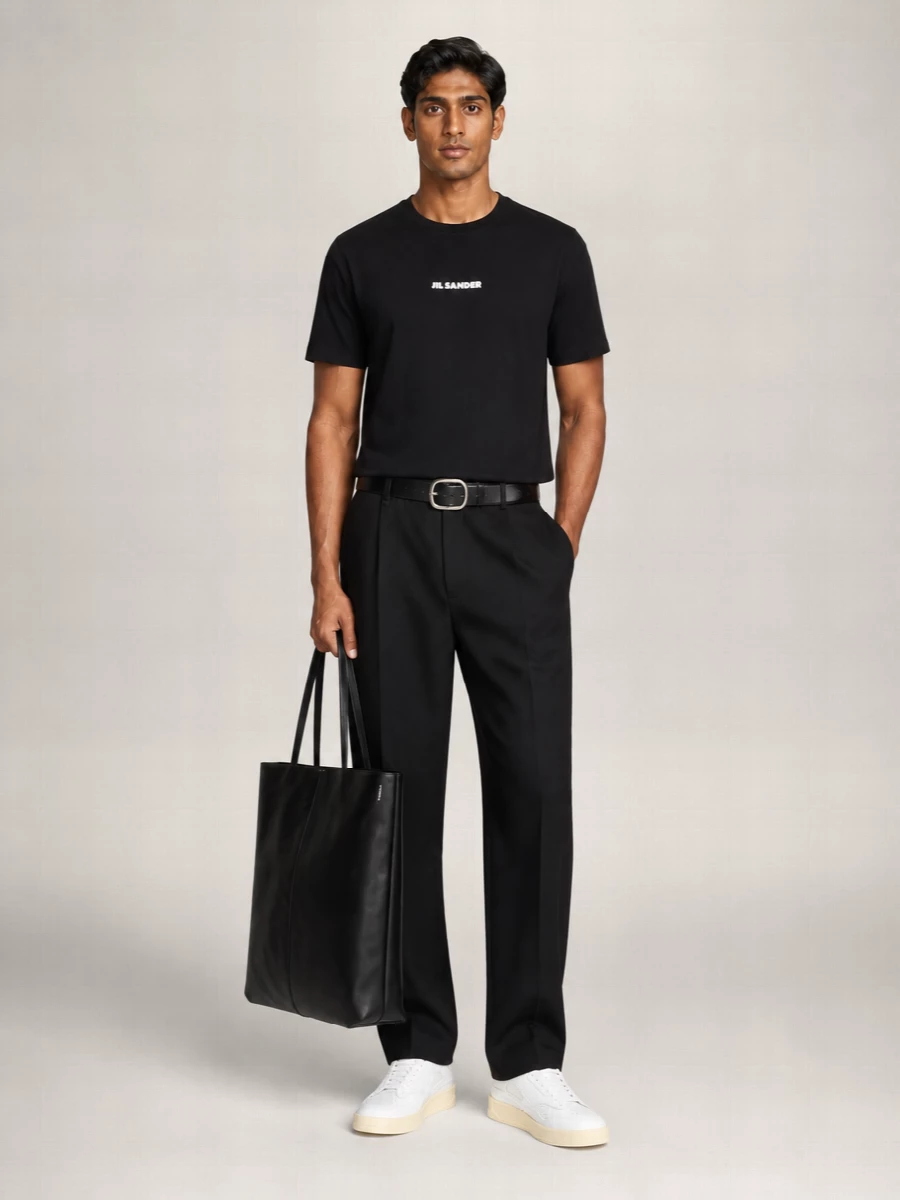 Jil Sander Cotton Logo-Print Crewneck T-Shirt