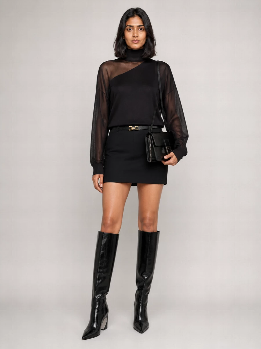 Fendi Bouclé Wool Mini Skirt