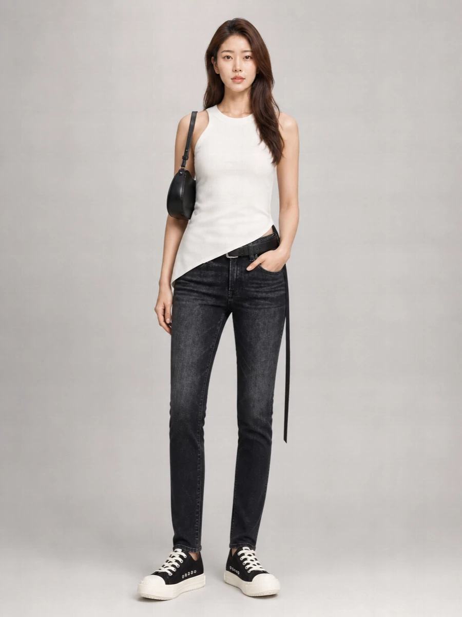R13 Denim Mid-Rise Slim-Fit Jeans