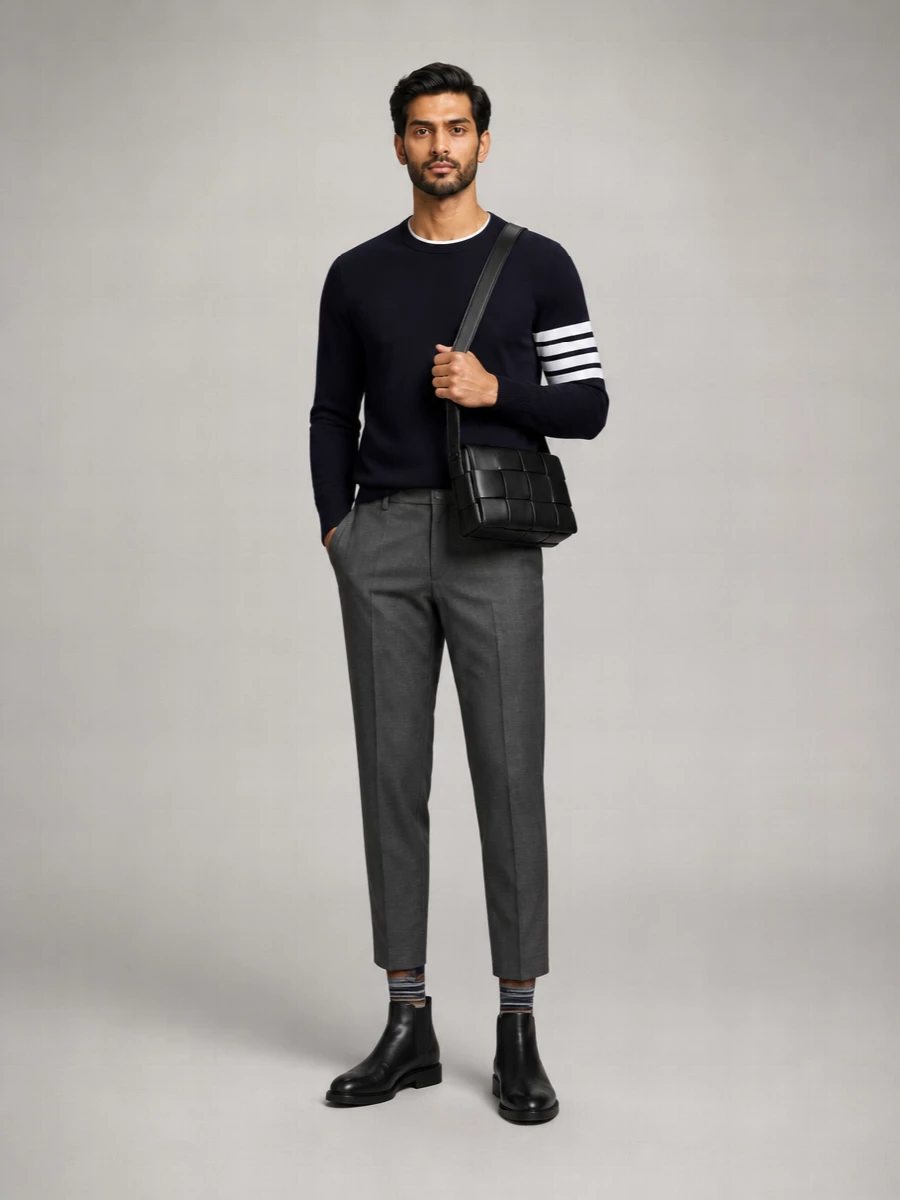 Thom Browne Virgin Wool Crewneck Jumper