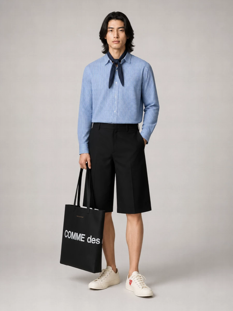 Comme Des Garçons Striped Cotton Shirt