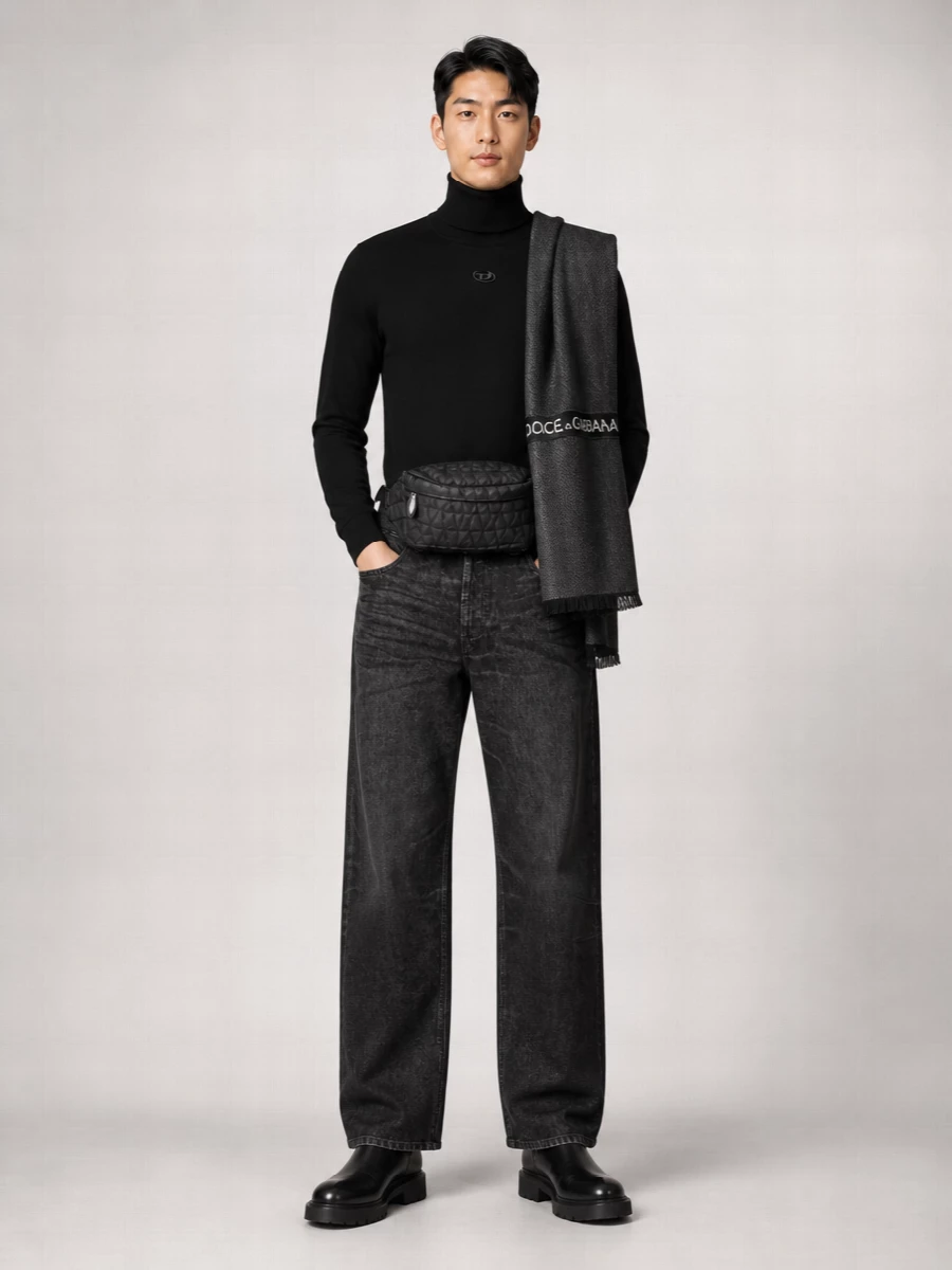 Dolce&Gabbana Modal Wool Silk Scarf