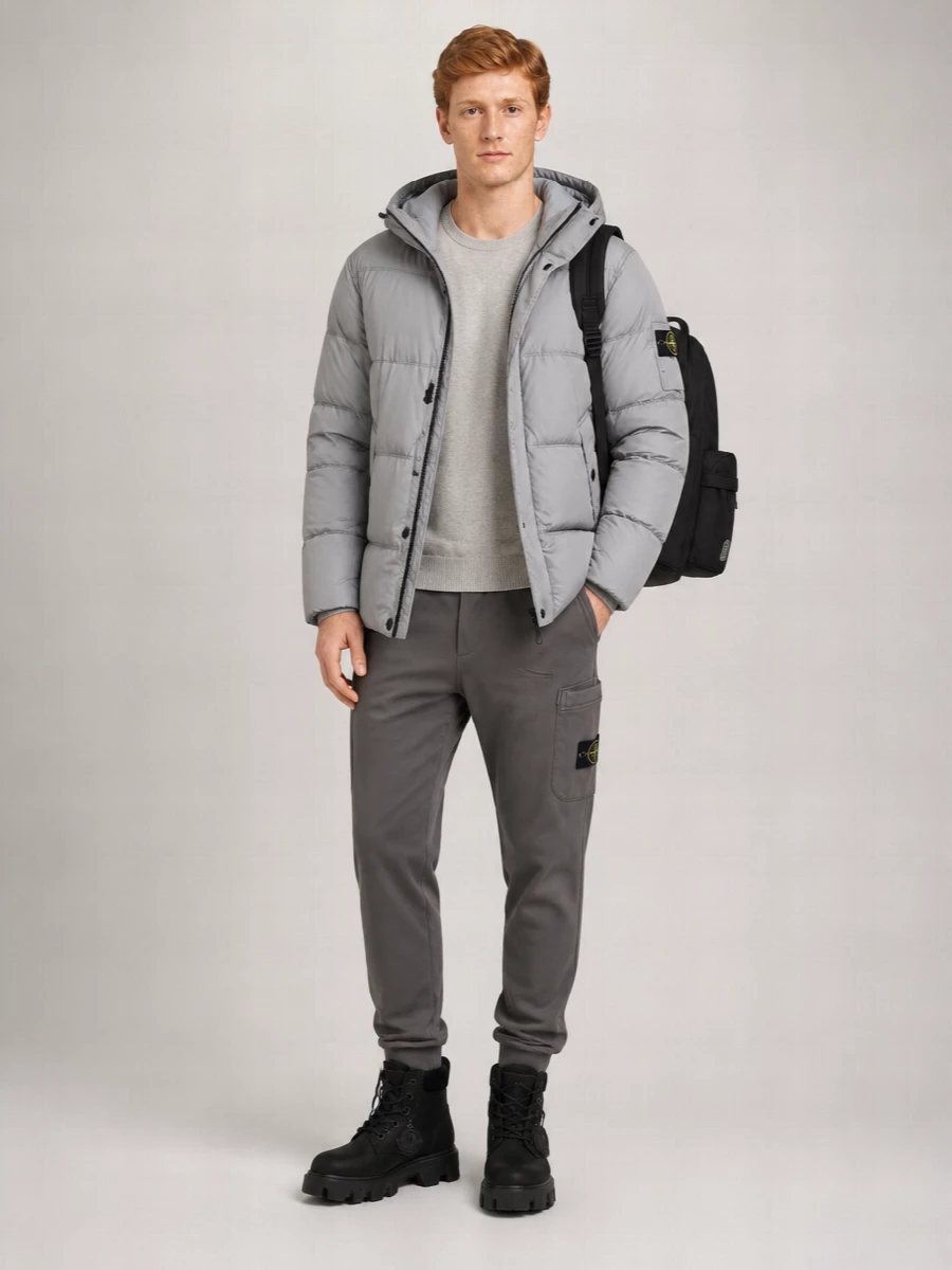 Stone Island Quilted Hooded Padded Jacket