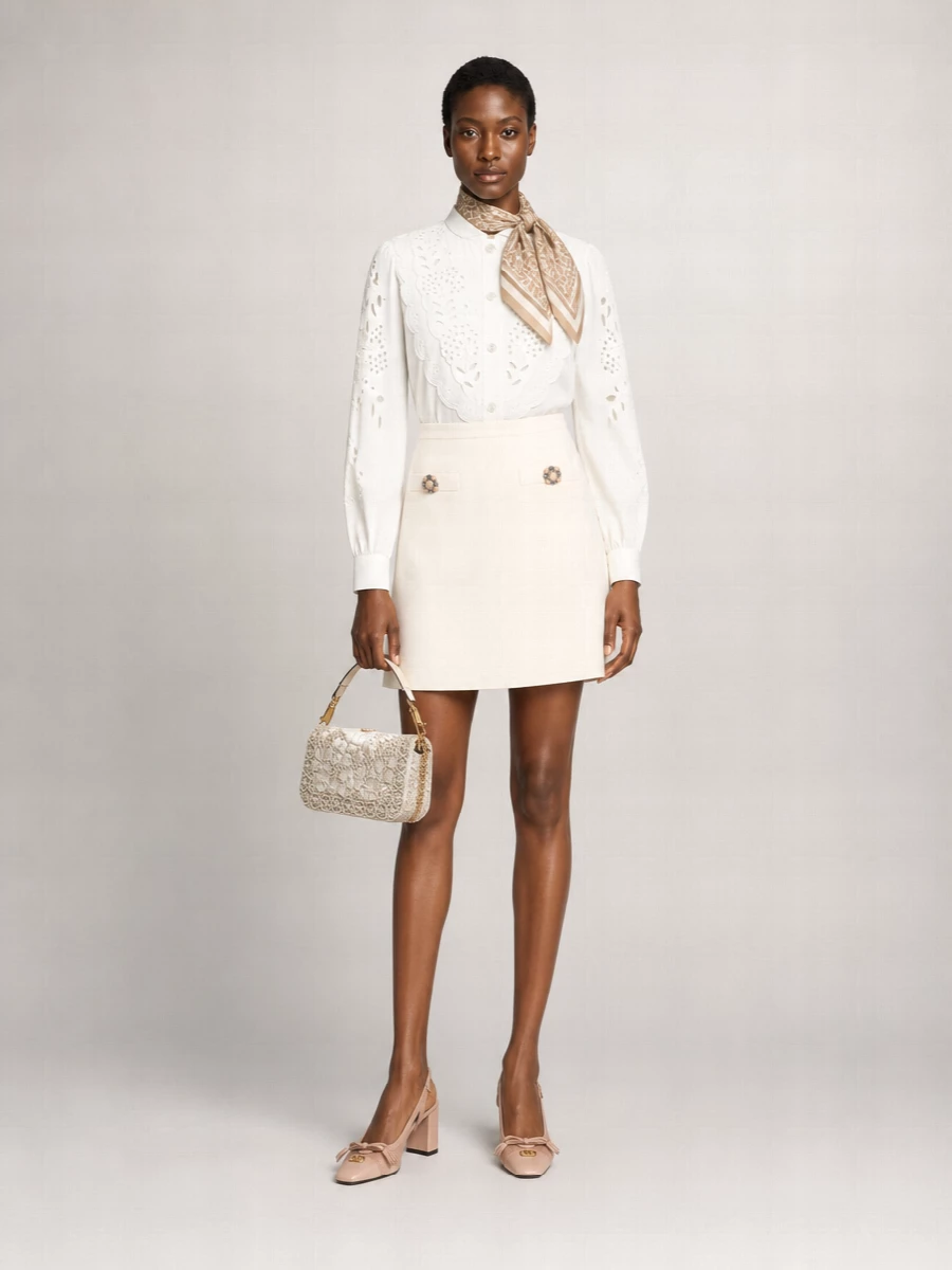 Valentino Garavani Embroidered Cotton Shirt