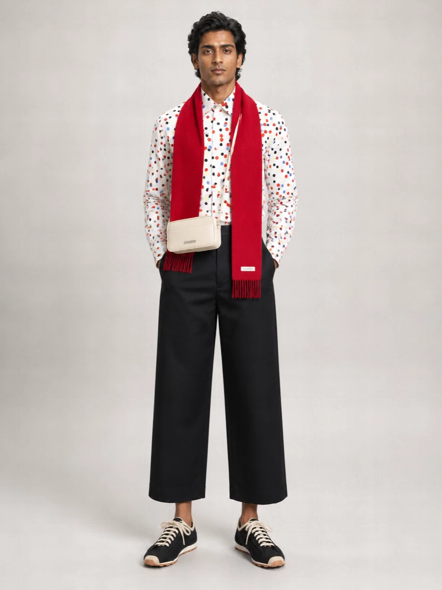 Jacquemus Printed Cotton Batwing Shirt