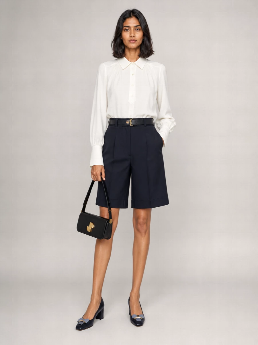 Patou Cotton Knee-Length Bermuda Shorts