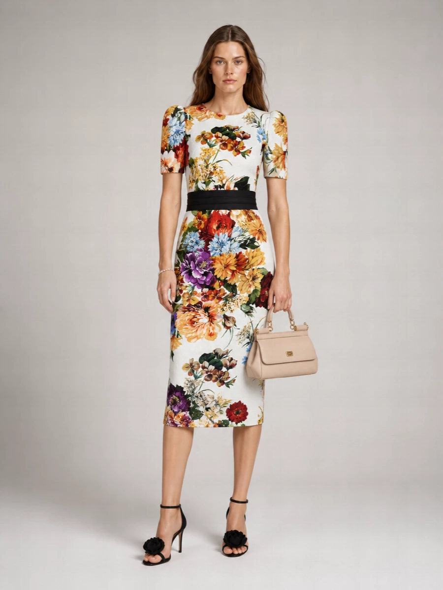 Dolce&Gabbana Floral-Print Midi Dress