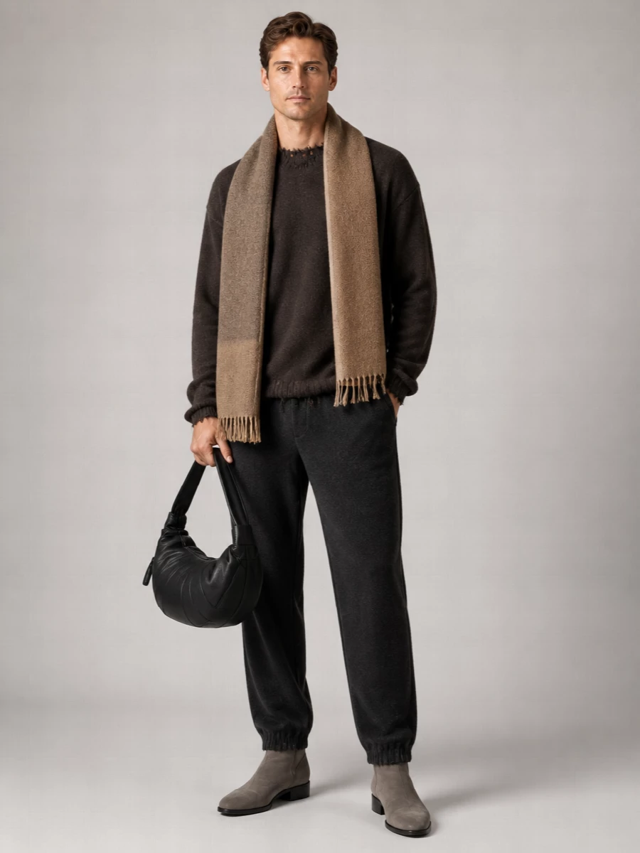 Uma Wang Alpaca Wool Cashmere Scarf