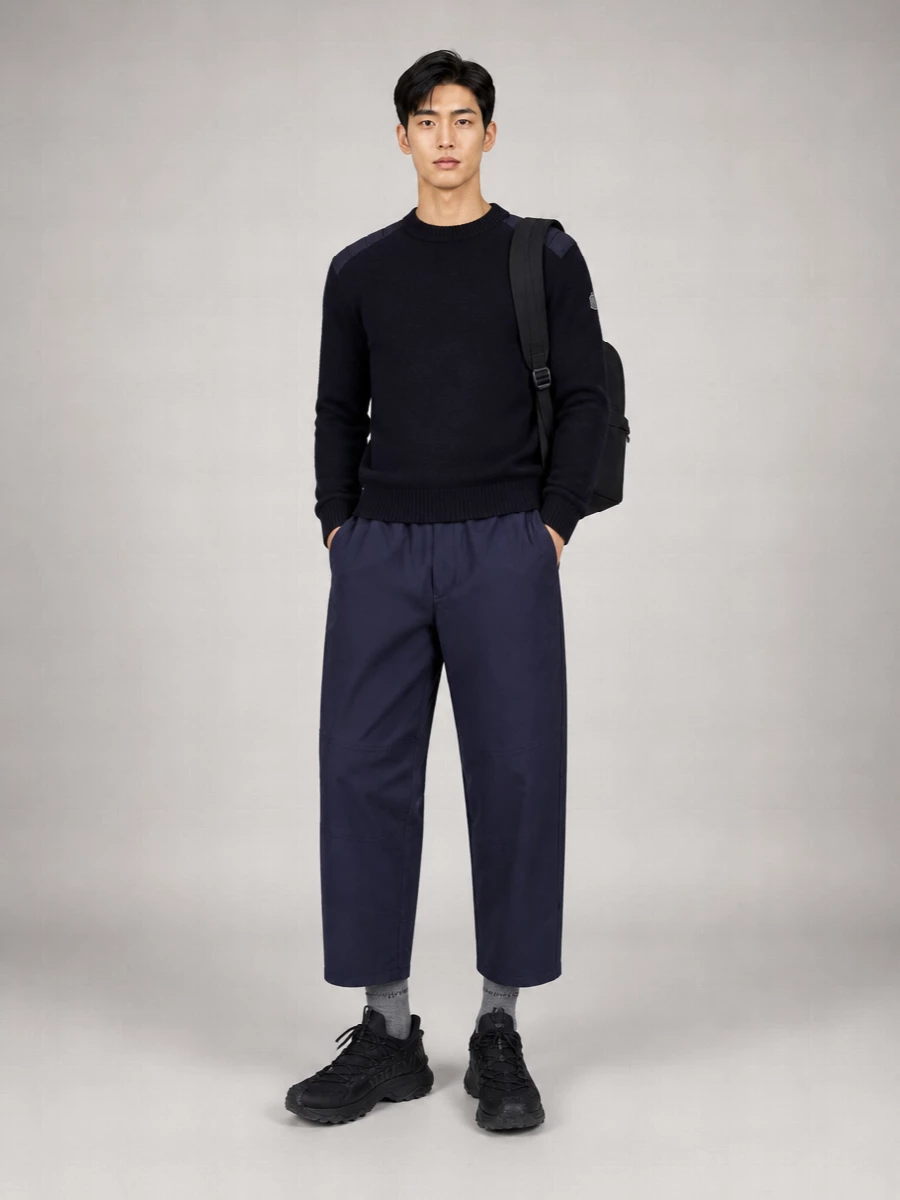 Moncler Genius Cotton Blend Straight-Leg Trousers