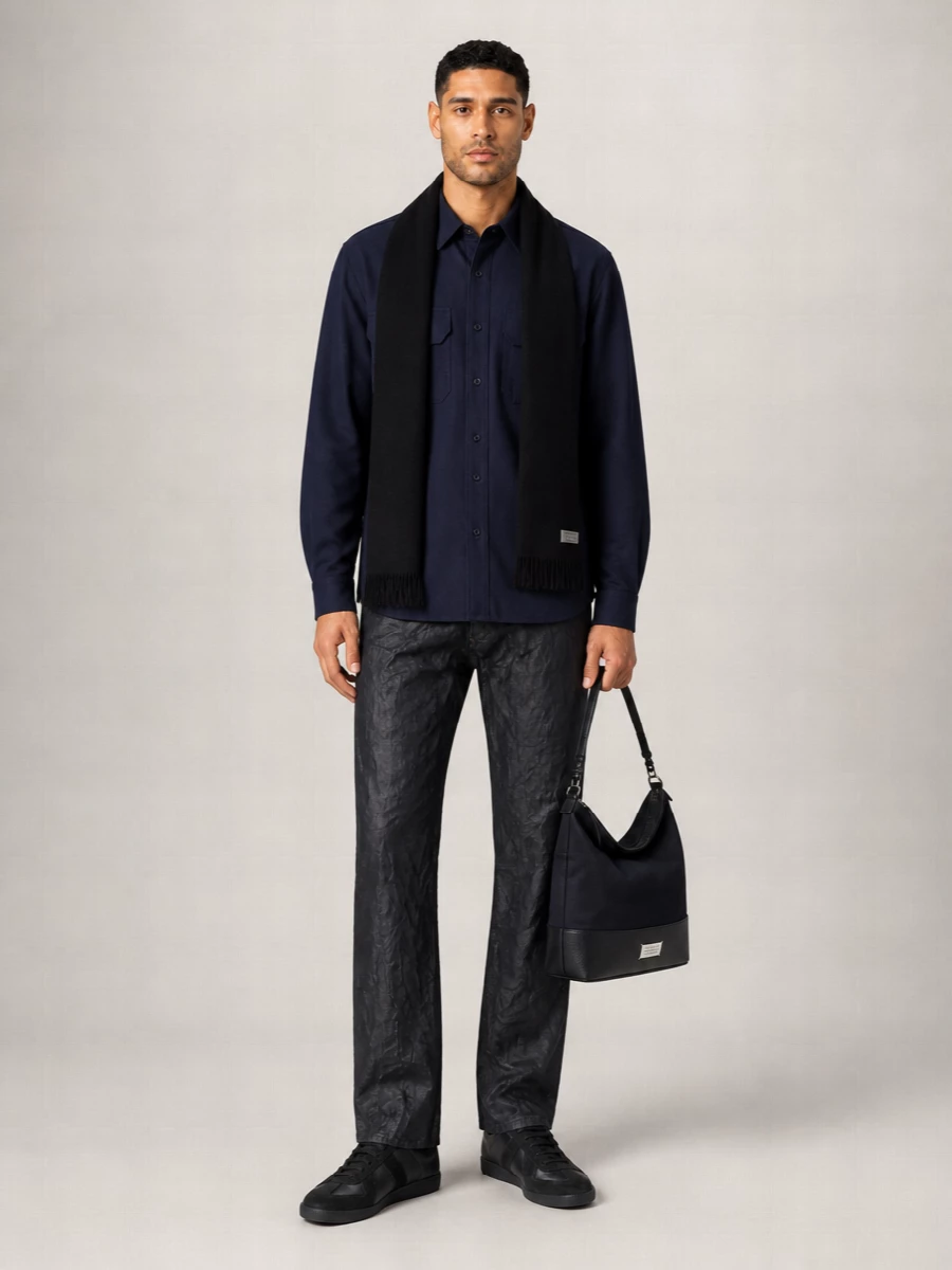 Mm6 Maison Margiela Waxed Straight-Leg Trousers