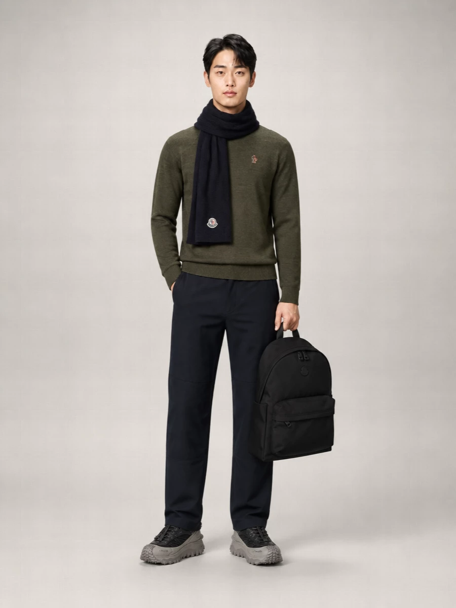 Moncler Grenoble Virgin Wool Crew Neck Sweater