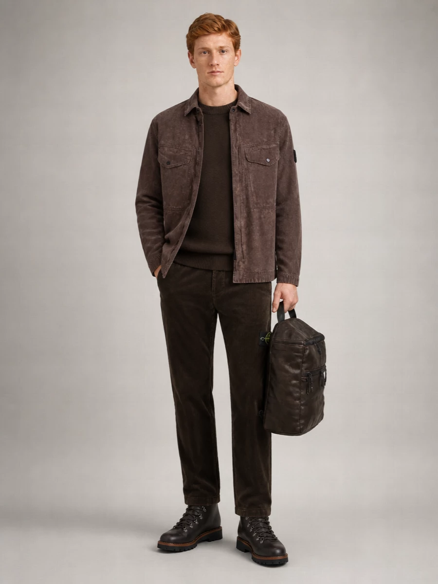 Stone Island Cotton Blend Shirt Jacket