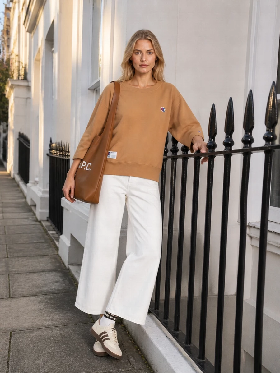 Undercover camel sweatshirt wide leg haikure jeans