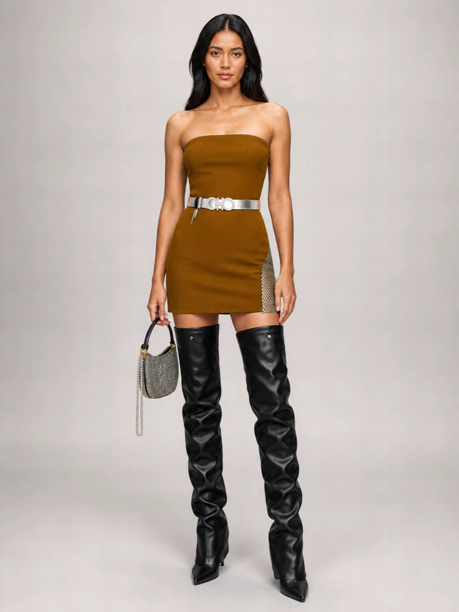 The Attico Sequin Mini Dress