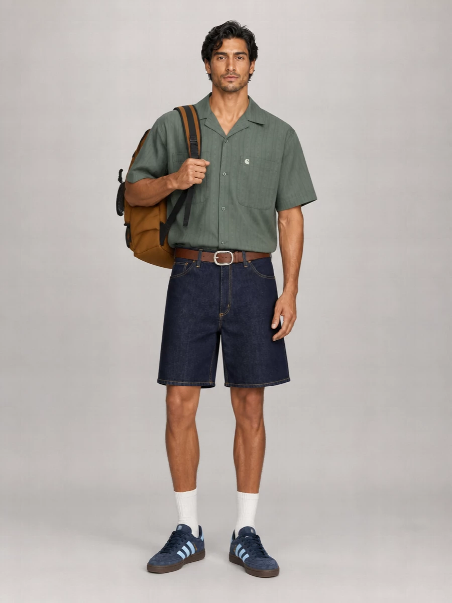 Carhartt Wip Knee Length Denim Shorts