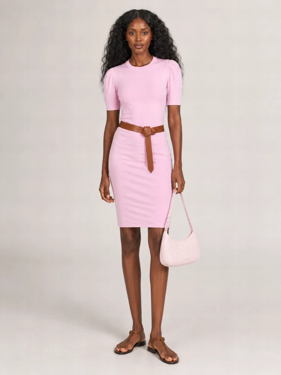 Isabel Marant Etoile Cotton Crewneck Slim-Fit Midi Dress