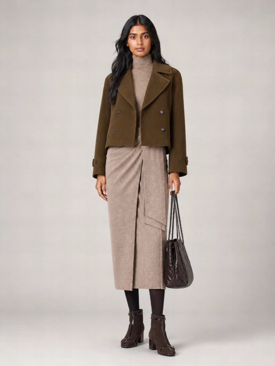 Tagliatore virgin wool double-breasted fitted jacket
