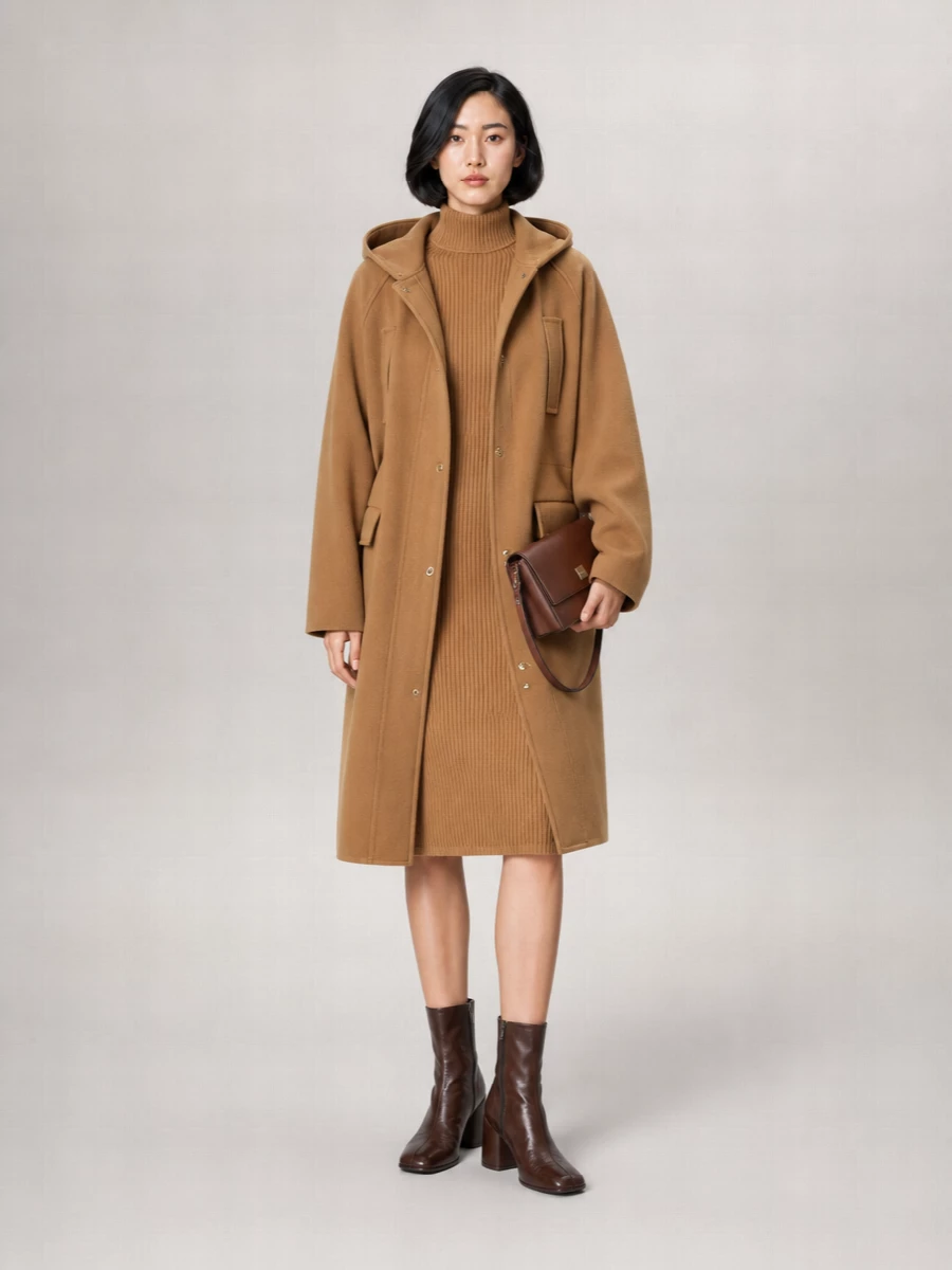 S Max Mara Quilted Hooded Long Parka Coat
